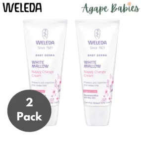 [2 Pack] Weleda White Mallow Nappy Change Cream, 50ml Exp: 07/24