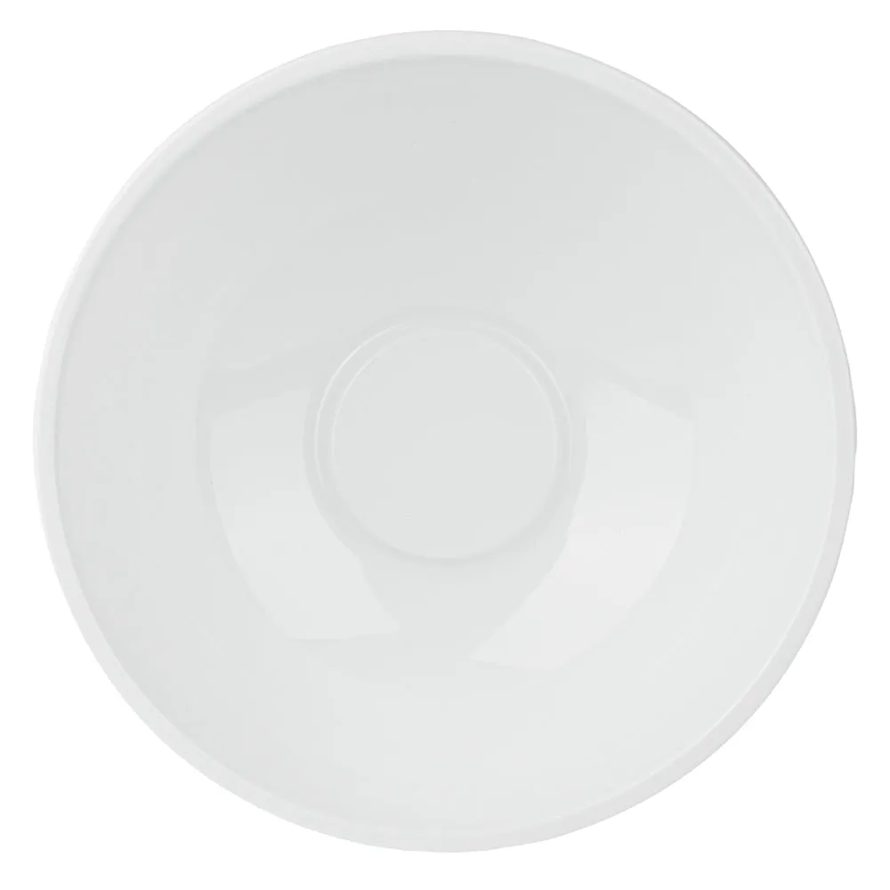 21 oz Round White Plastic Salad Bowl - 6 3/4" x 6 3/4" x 2 1/2" - 200 count box