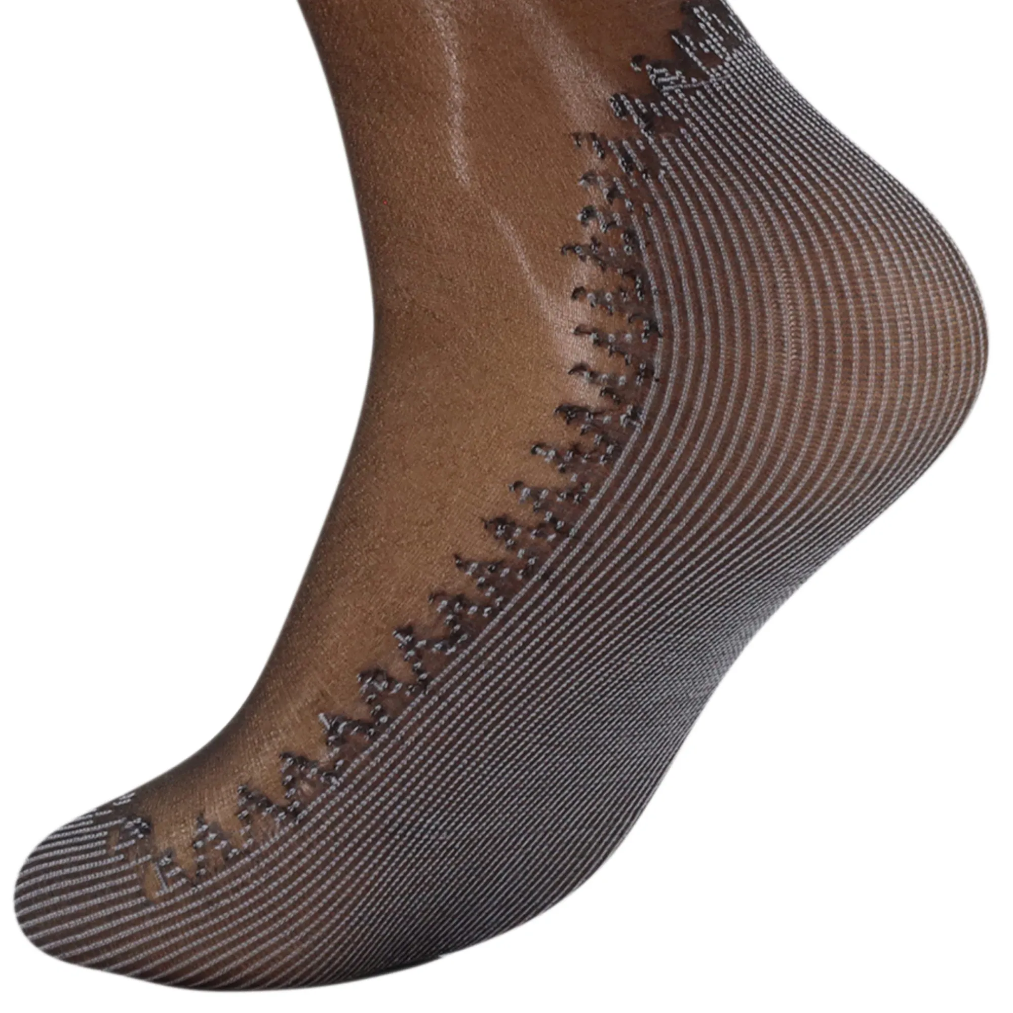 3 Pairs Women's Anti-Slip Sheer Ankle Socks with Cotton Sole and Reinforced Toe