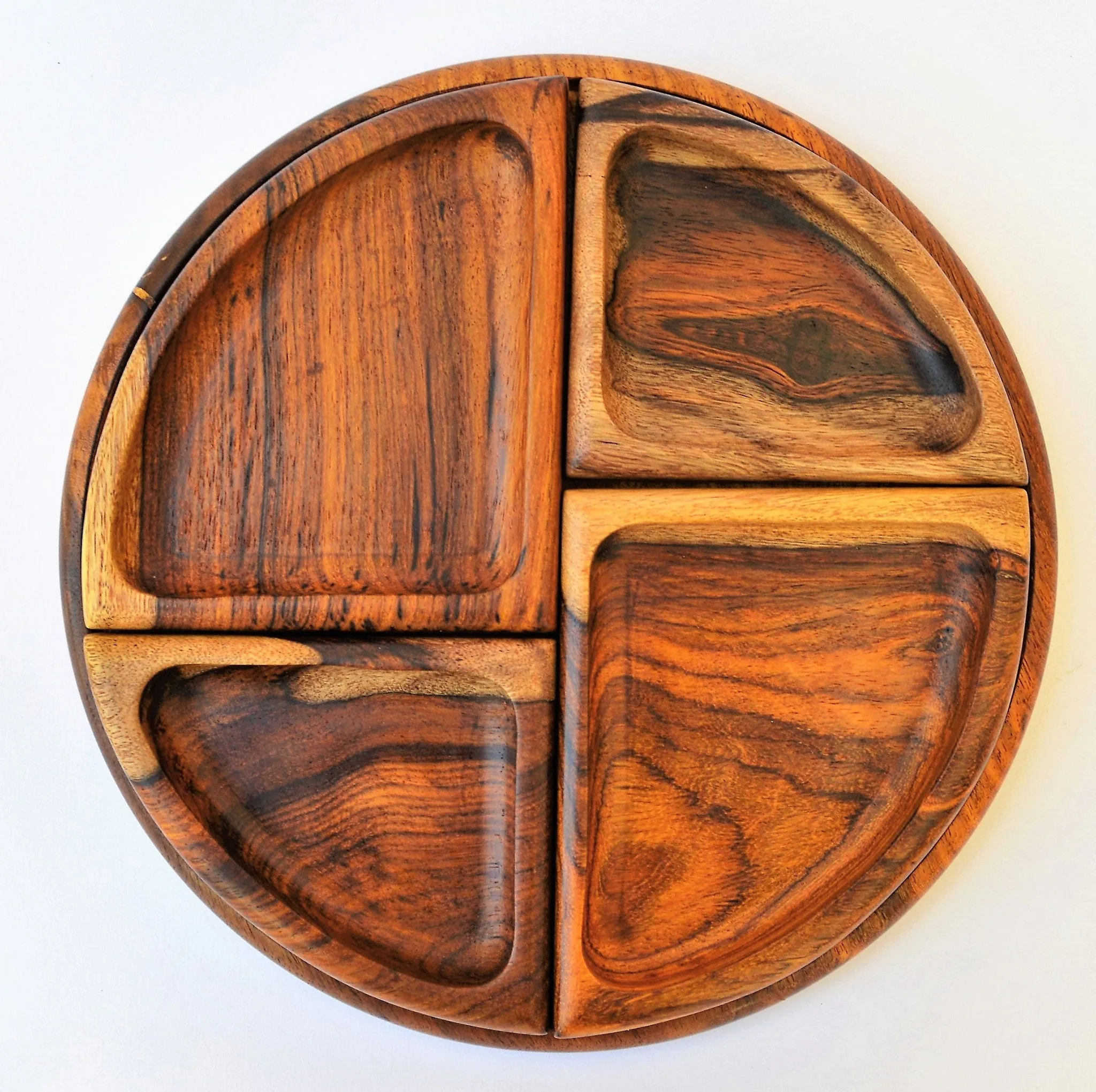 4 sections Tea and snack tray