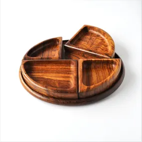 4 sections Tea and snack tray