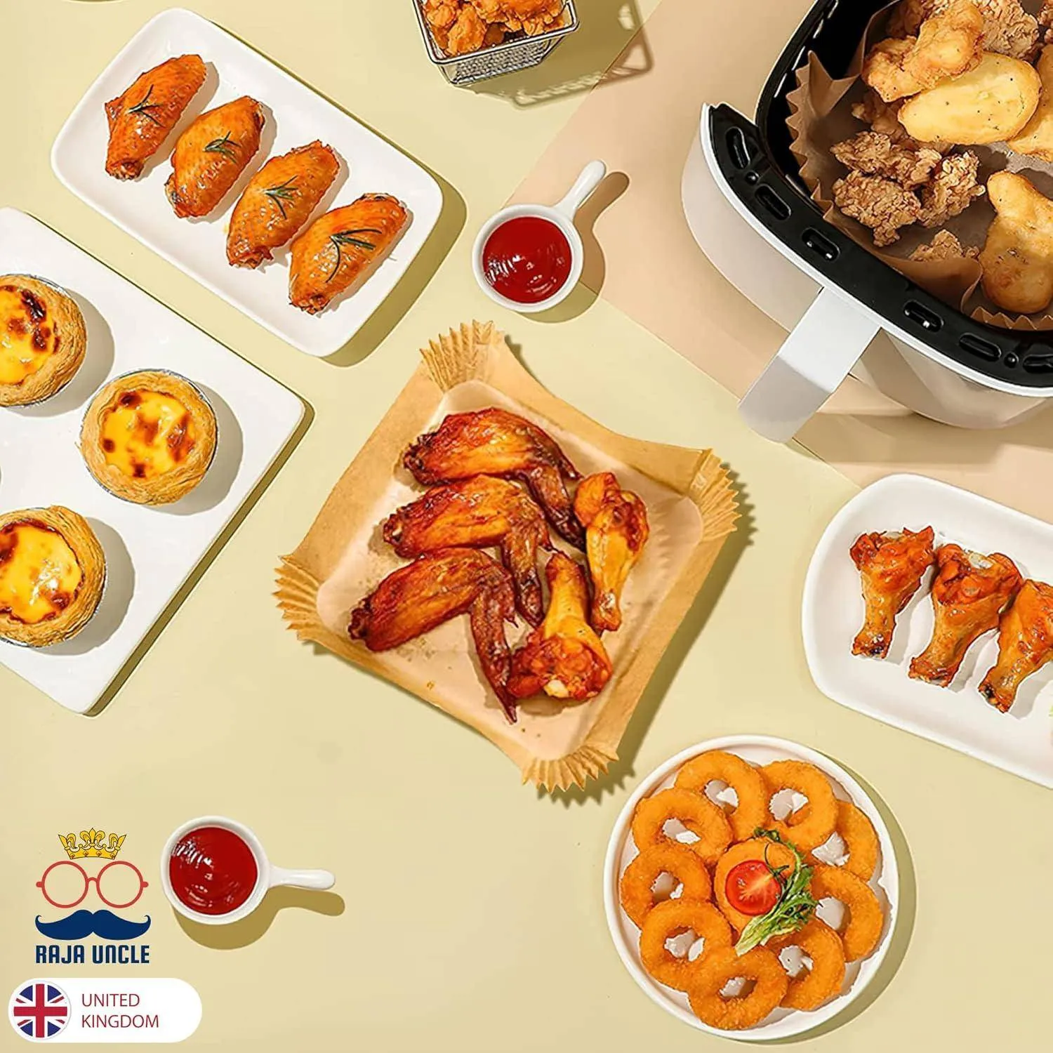 6.3 Inch Square Air Fryer Liners [100Pcs]