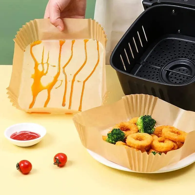 6.3 Inch Square Air Fryer Liners [100Pcs]