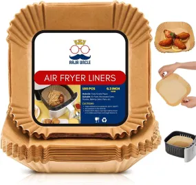 6.3 Inch Square Air Fryer Liners [100Pcs]