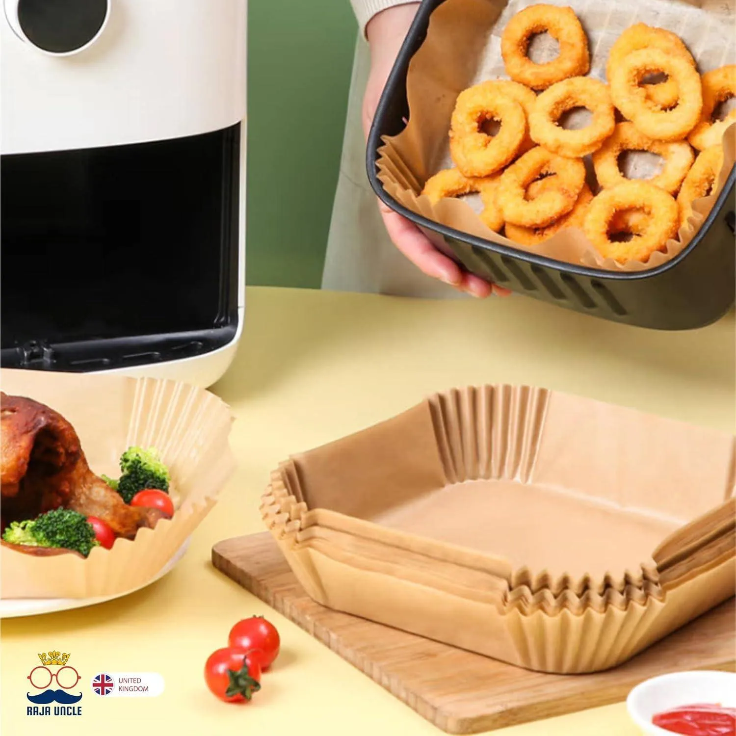 6.3 Inch Square Air Fryer Liners [100Pcs]
