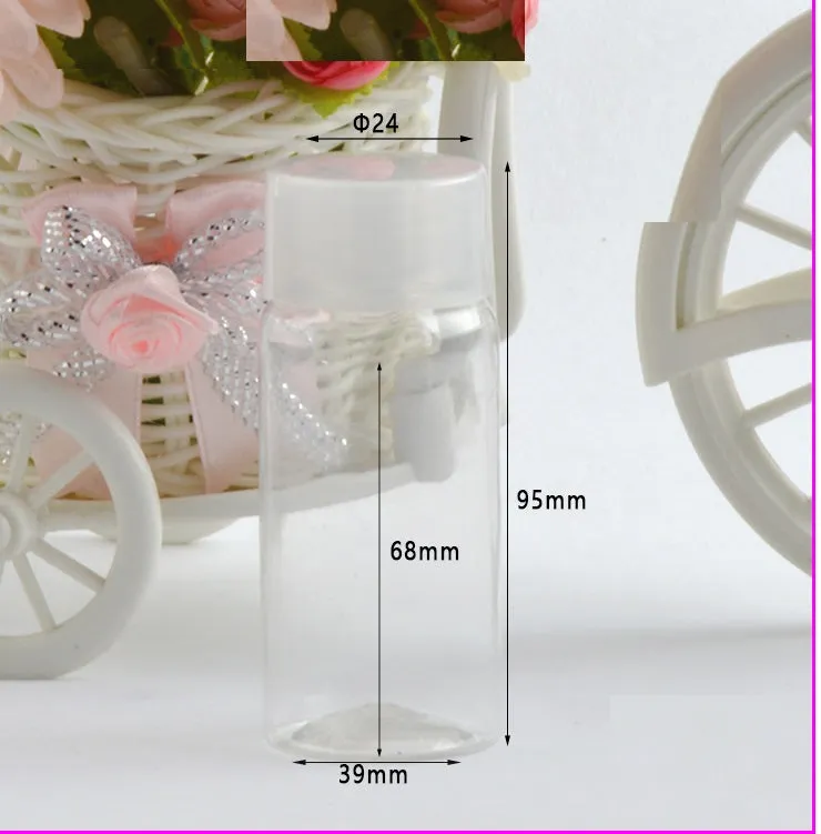 75ml round shoulder bottle PET plastic double-layer screw cap empty bottle