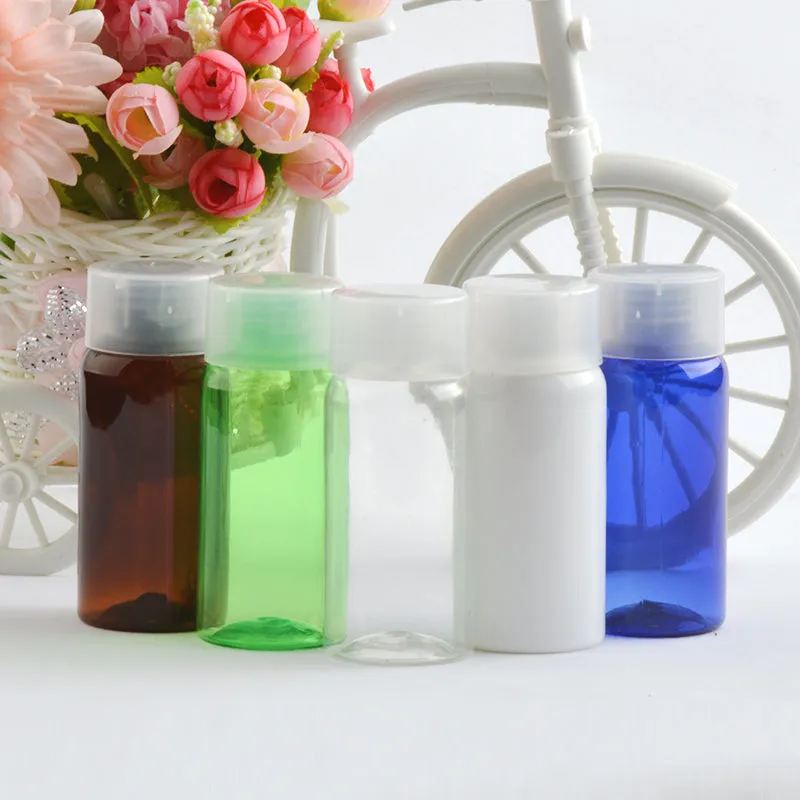 75ml round shoulder bottle PET plastic double-layer screw cap empty bottle