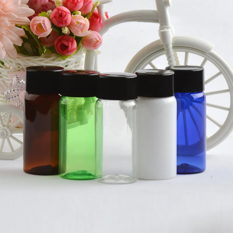 75ml round shoulder bottle PET plastic double-layer screw cap empty bottle