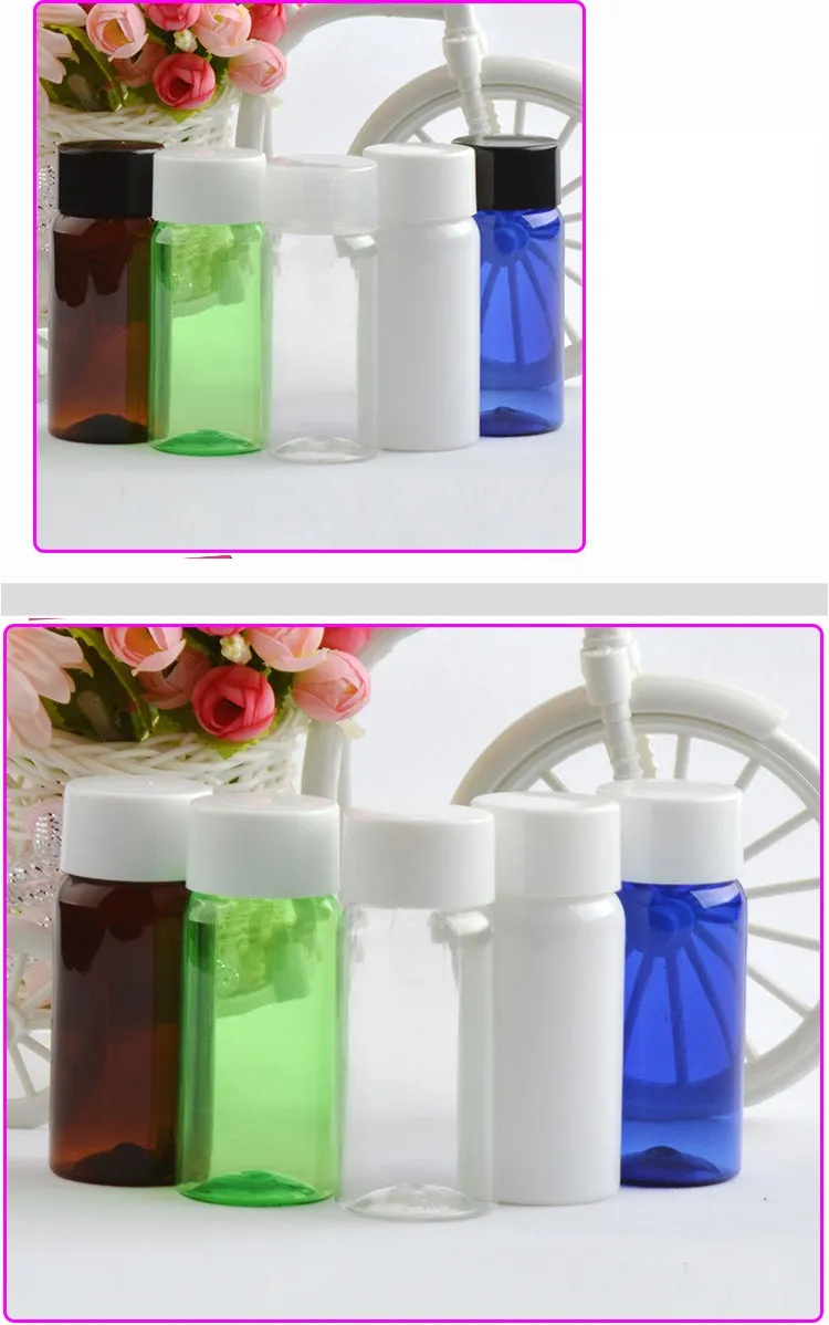 75ml round shoulder bottle PET plastic double-layer screw cap empty bottle
