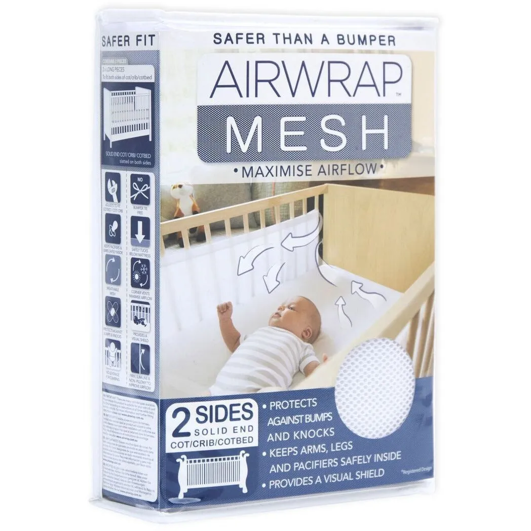 Airwrap Mesh Cot Liner - 2 Sides White