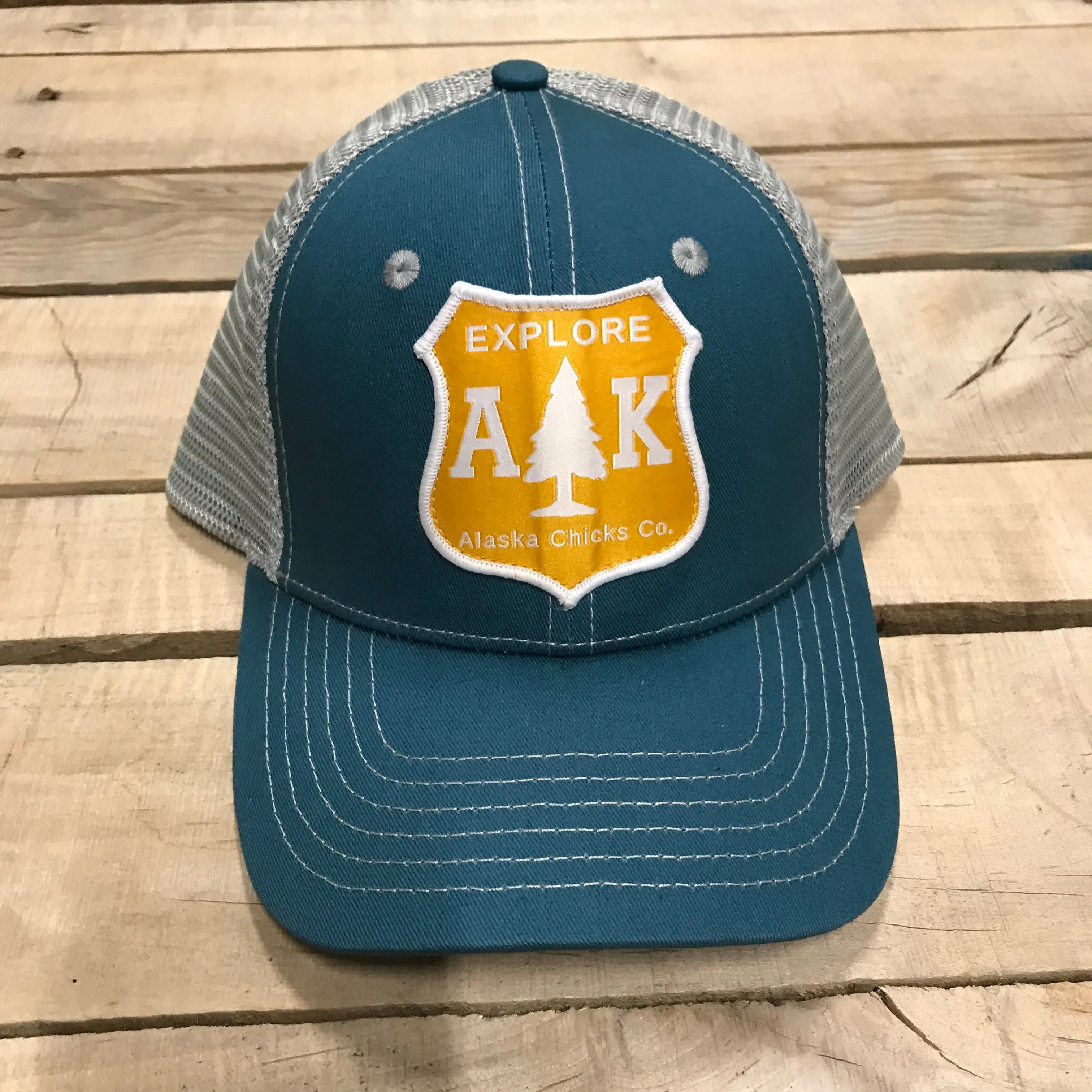 AK Shield Fabric Patch Trucker Hat