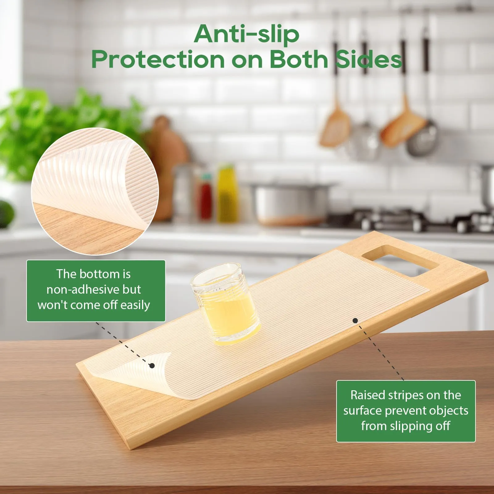 Anoak Shelf Liner Cabinet Liner, Non Adhesive Drawer Liner, Washable 12 Inch x 20 FT(240 Inch) Waterproof Durable Non-Slip Shelf Liners for Kitchen, Drawer, Refrigerator