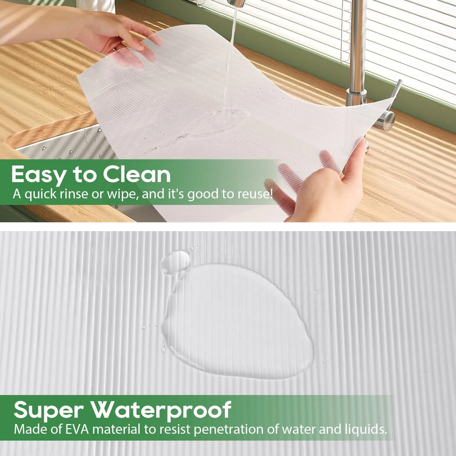 Anoak Shelf Liner Cabinet Liner, Non Adhesive Drawer Liner, Washable 12 Inch x 20 FT(240 Inch) Waterproof Durable Non-Slip Shelf Liners for Kitchen, Drawer, Refrigerator