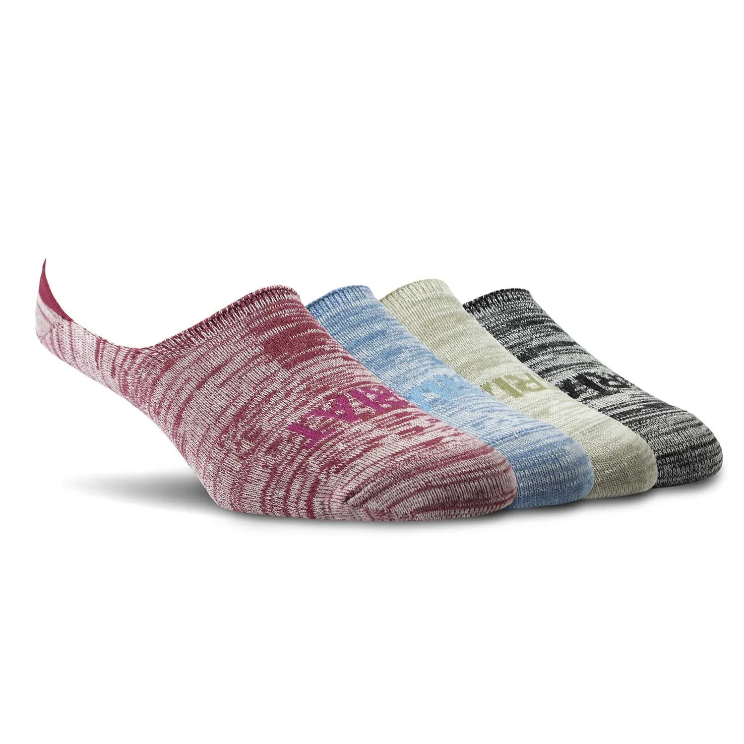 Ariat No Slip No-Show Socks, 4 Pair Pack, Heathered Rainbow