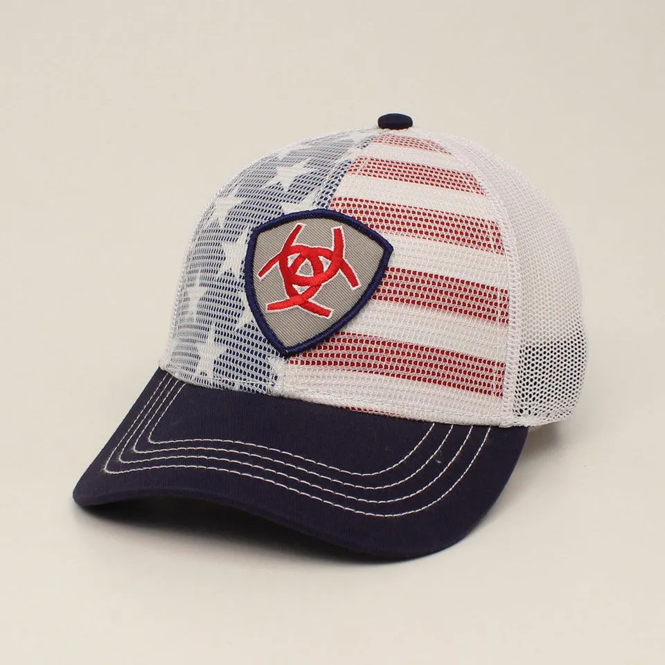 Ariat USA Flag Shield Logo