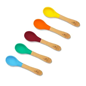 Avanchy Bamboo Baby Spoons - Pack of 5 - Blue (6m )