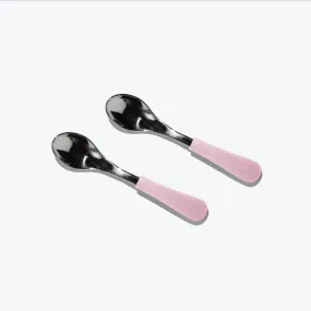 Avanchy Stainless Steel Baby Spoons - Pack of 2 - Pink