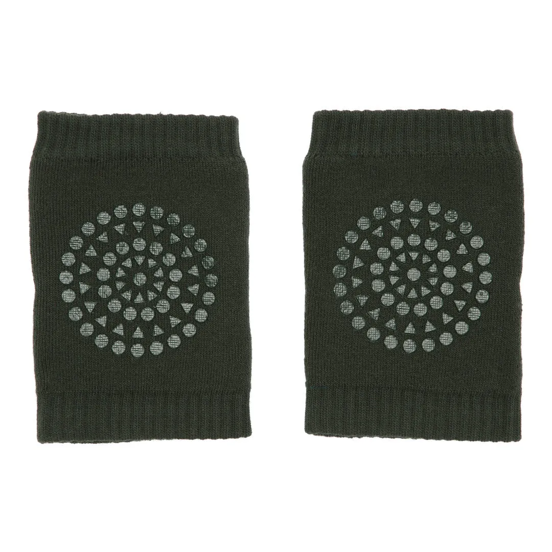 Baby anti-slip knee pad with grip for crawling - Forest Green