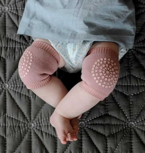 Baby anti-slip knee pad with grip for crawling - Soft Pink