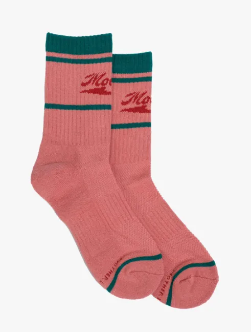 Baby Steps Socks- Mother Coral/Green