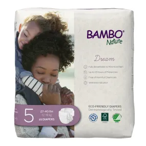 Bambo Nature Dream Diapers Eco-Friendly Baby Diaper, Size 5, 27-40 lbs.