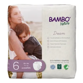 Bambo Nature Dream Diapers Eco-Friendly Baby Diaper, Size 6, 35  lbs.