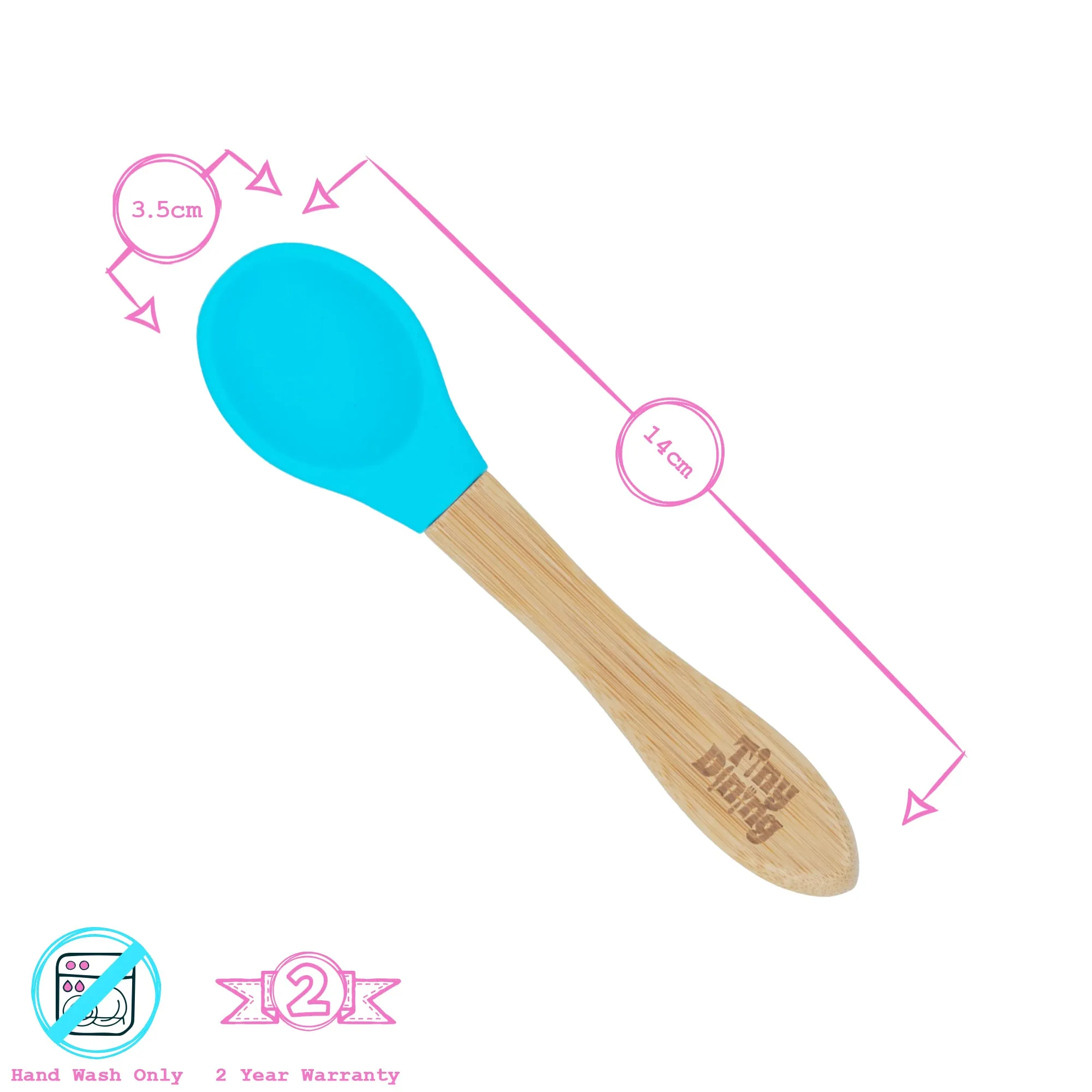 Bamboo Soft Tip Spoons - Pack of Six - By Tiny Dining
