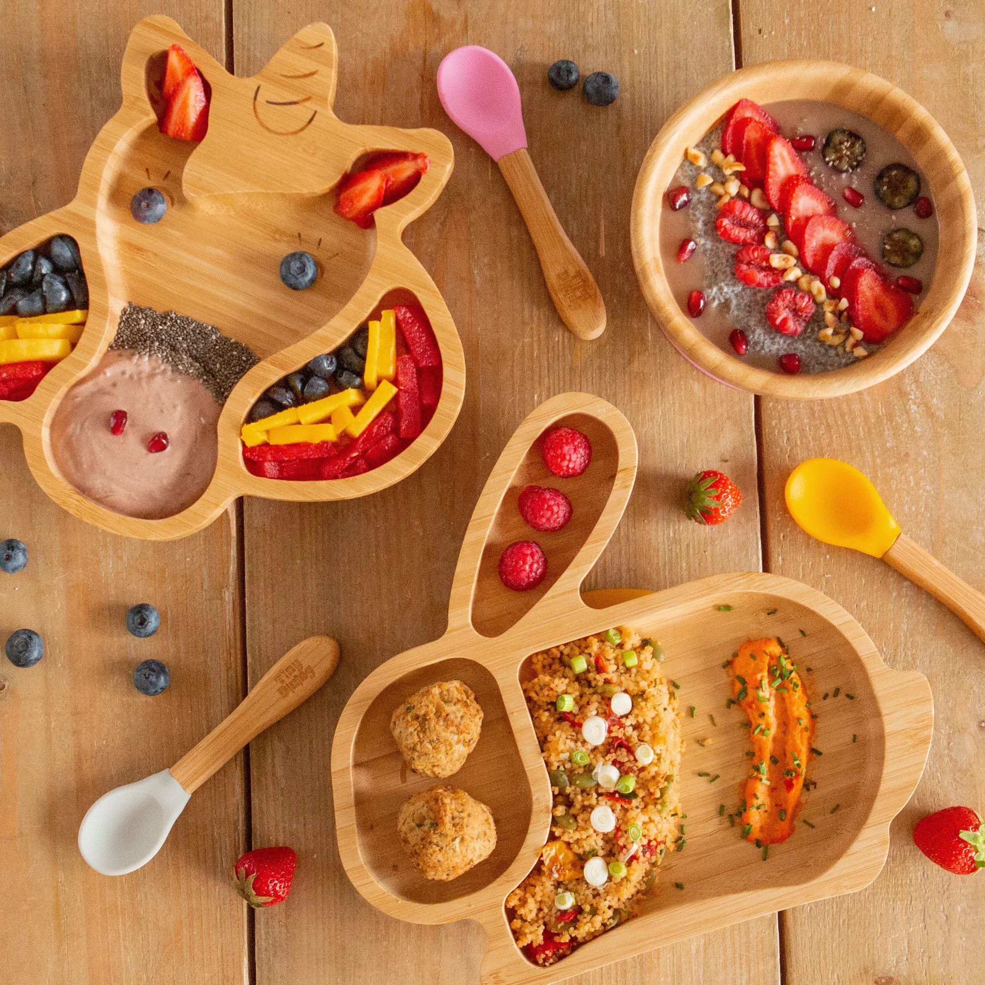 Bamboo Soft Tip Spoons - Pack of Six - By Tiny Dining