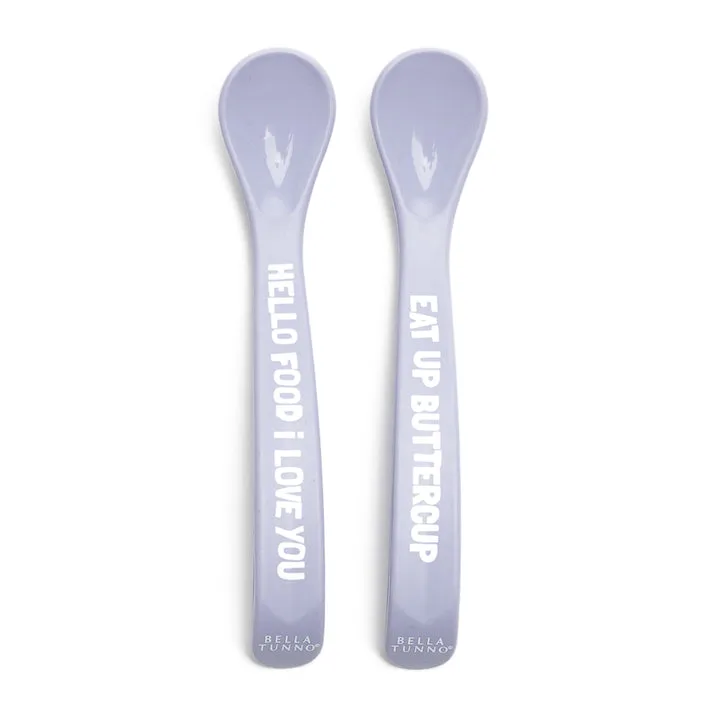 Bella Tunno Baby Spoon set: Eat Up Buttercup & Hello Food i love you