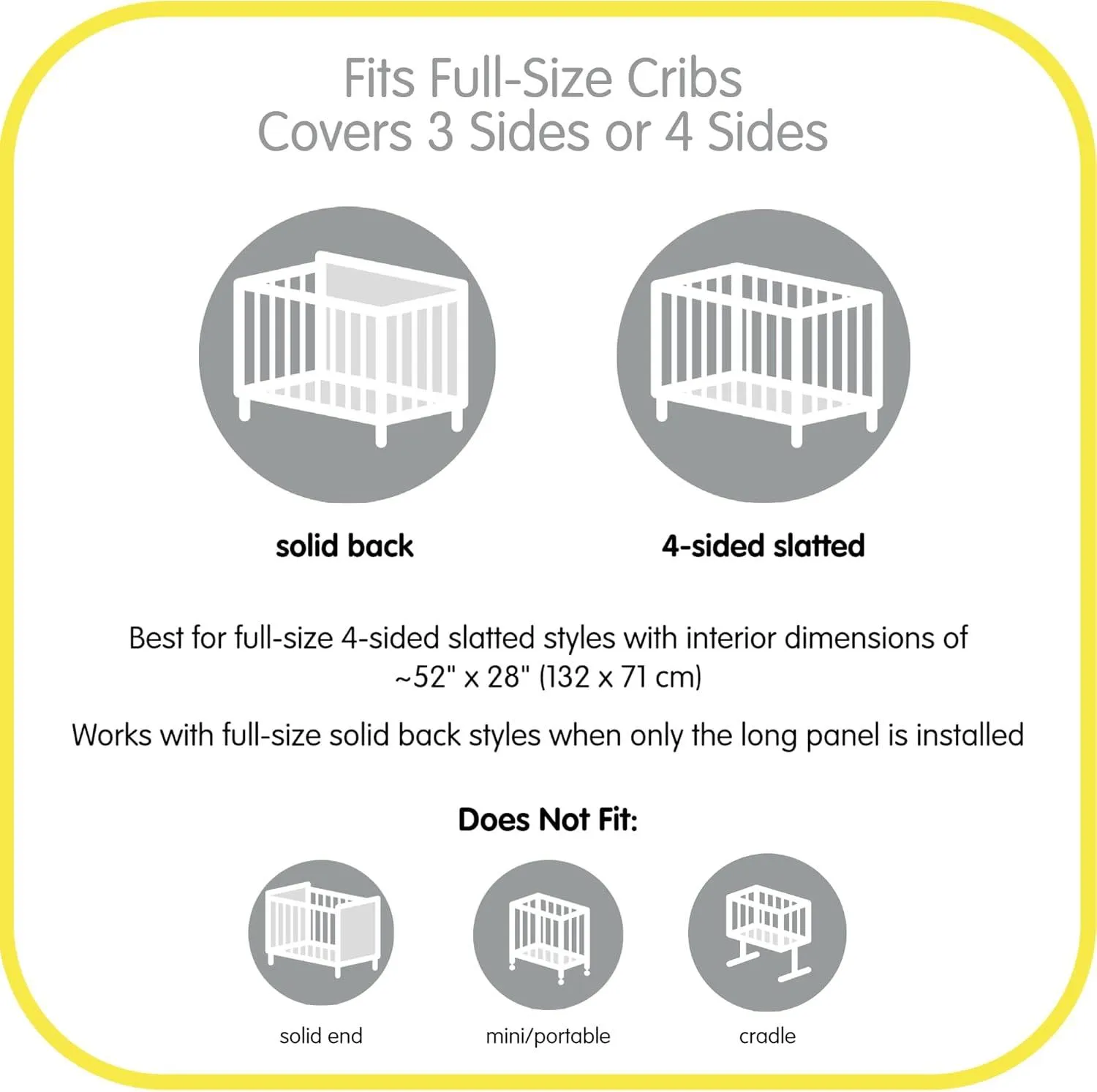 BreathableBaby Breathable Mesh Liner for Full-Size Cribs, Classic 3mm Mesh