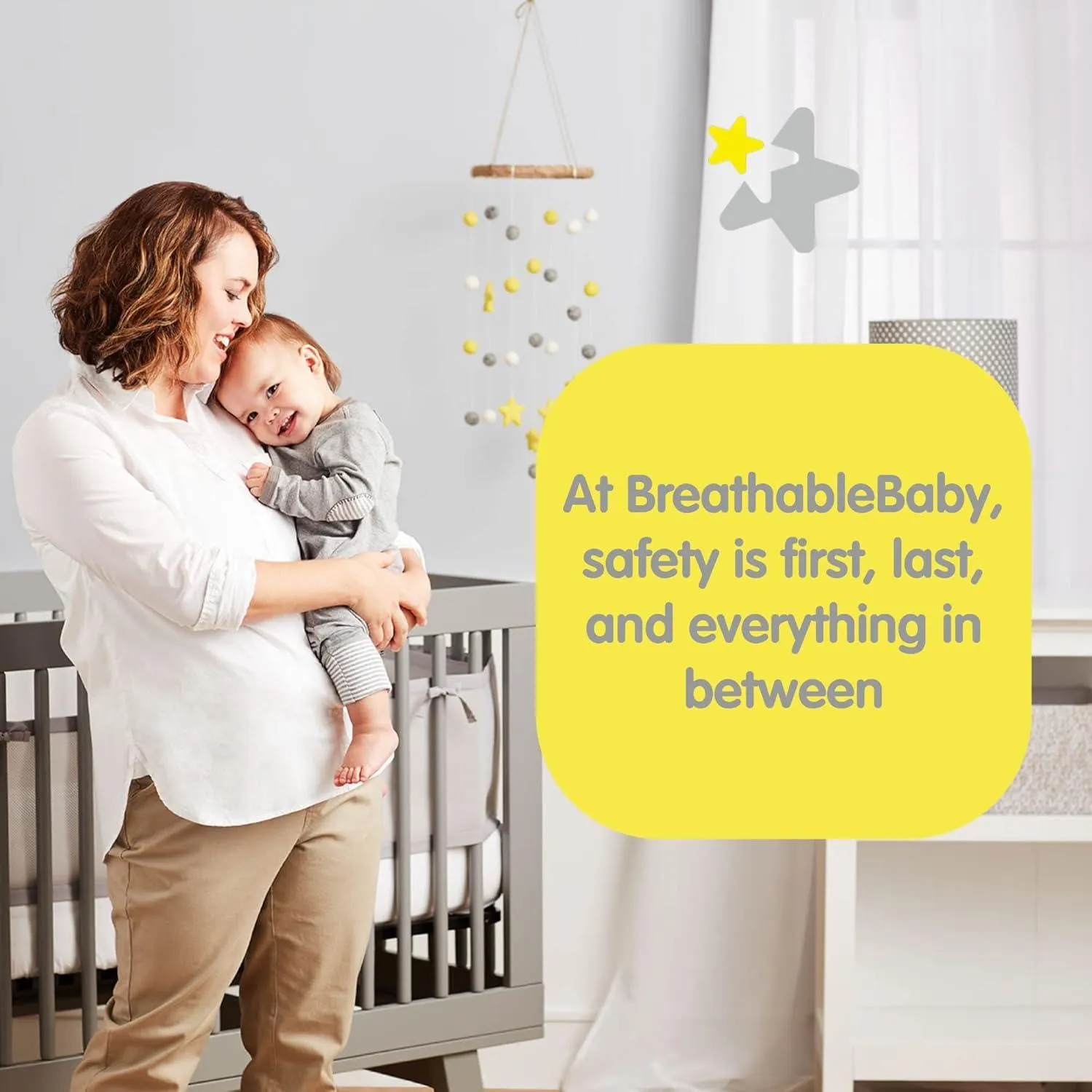 BreathableBaby Breathable Mesh Liner for Full-Size Cribs, Classic 3mm Mesh