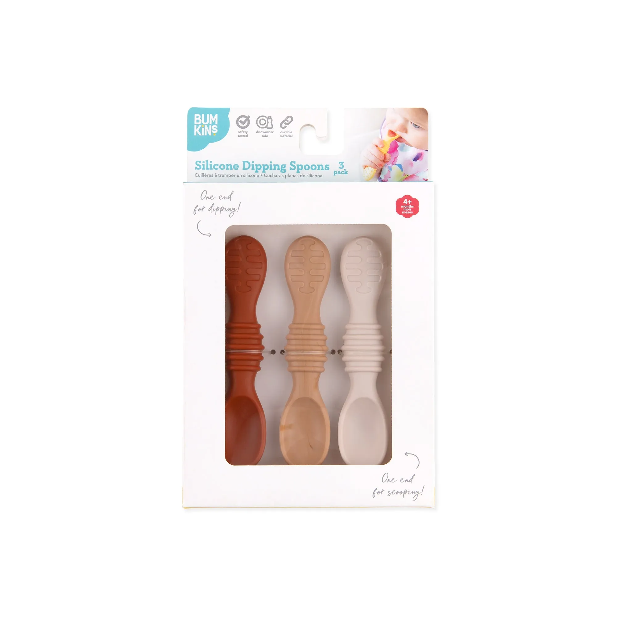 Bumkins Silicone Dipping Spoon 3pk | Rocky Road