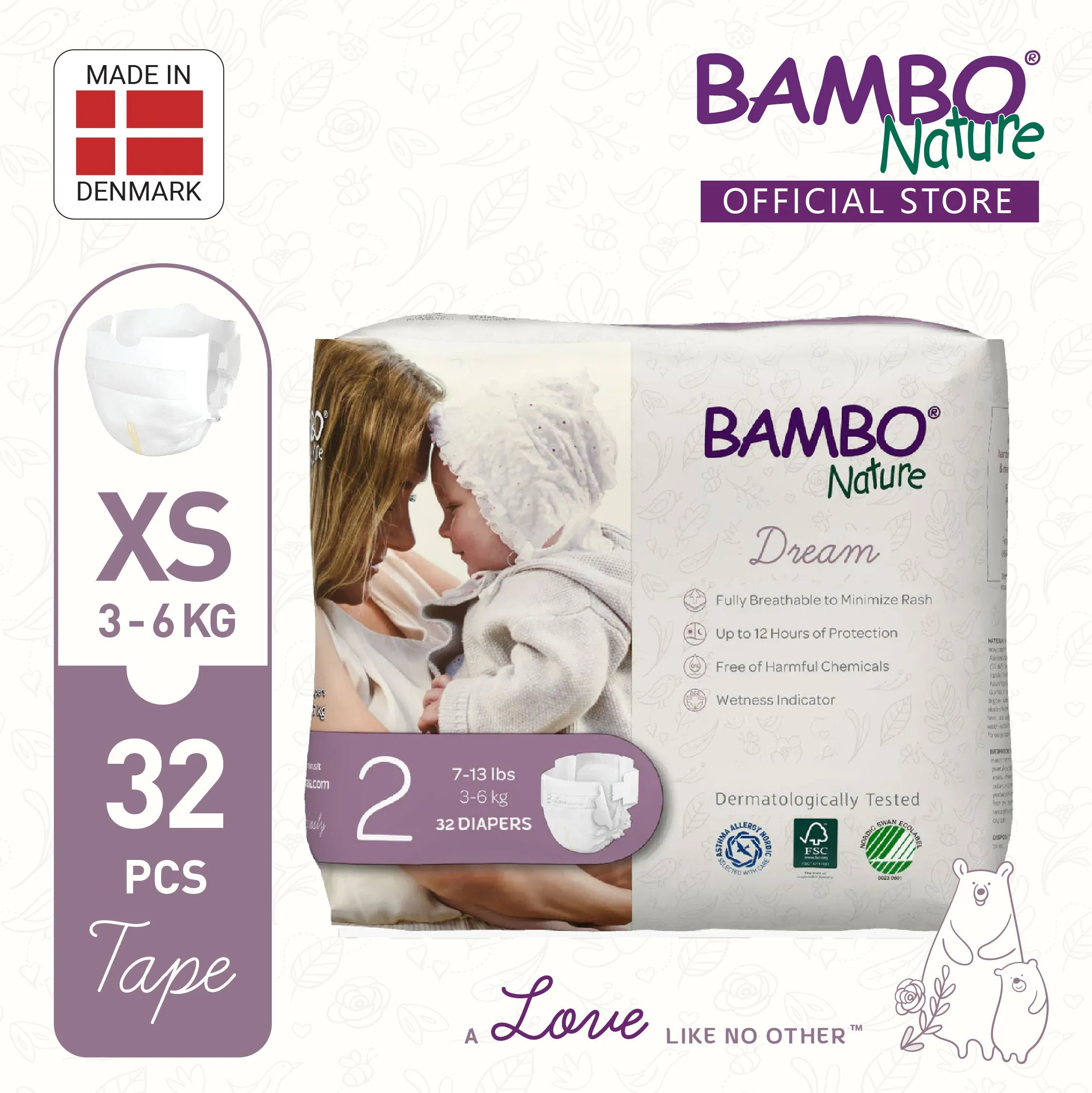 [BUNDLE] Bambo Nature Dream Mini (XS) - Size 2, 96pcs