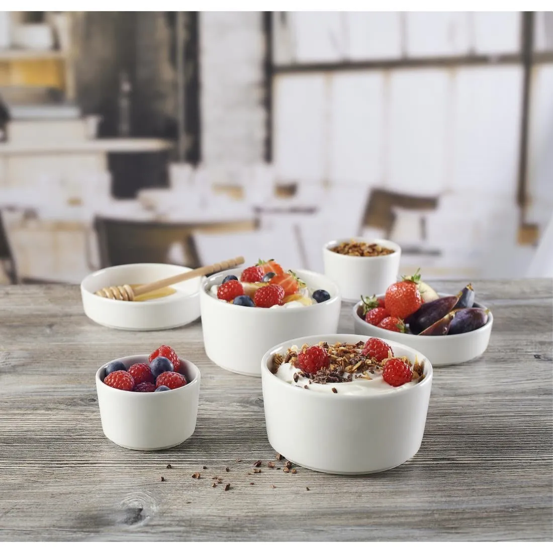 Churchill Super Vitrified Nourish Straight Sided Small Bowls White 8oz (Pack of 12) - CX629