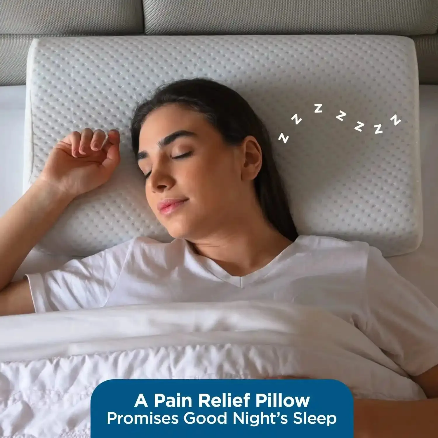 Contour Orthopedic Pillow with Memory Foam for Neck & Shoulder Pain