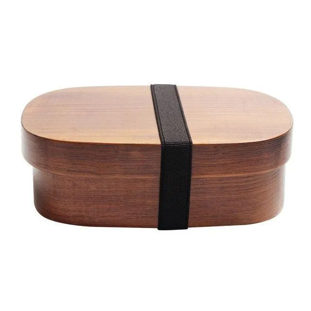 Eco-Conscious Japanese Wooden Bento Box Lunch Kit for Kids with Leakproof Design and Utensils