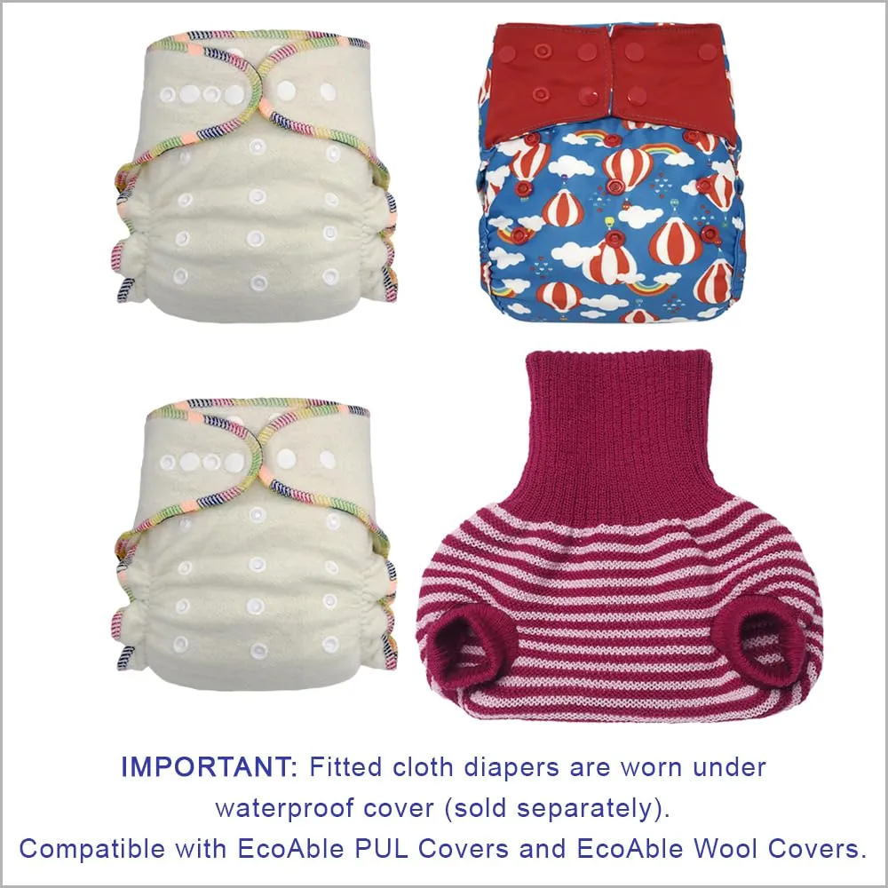EcoAble: Hemp Fitted Baby Cloth Diaper