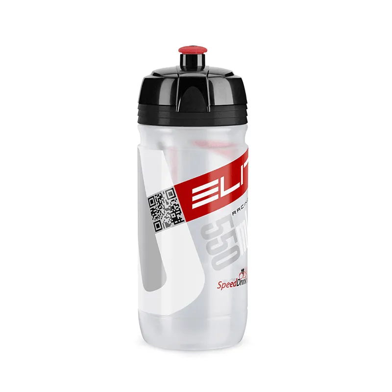 Elite Water Bottle 550ml - Clear / Red