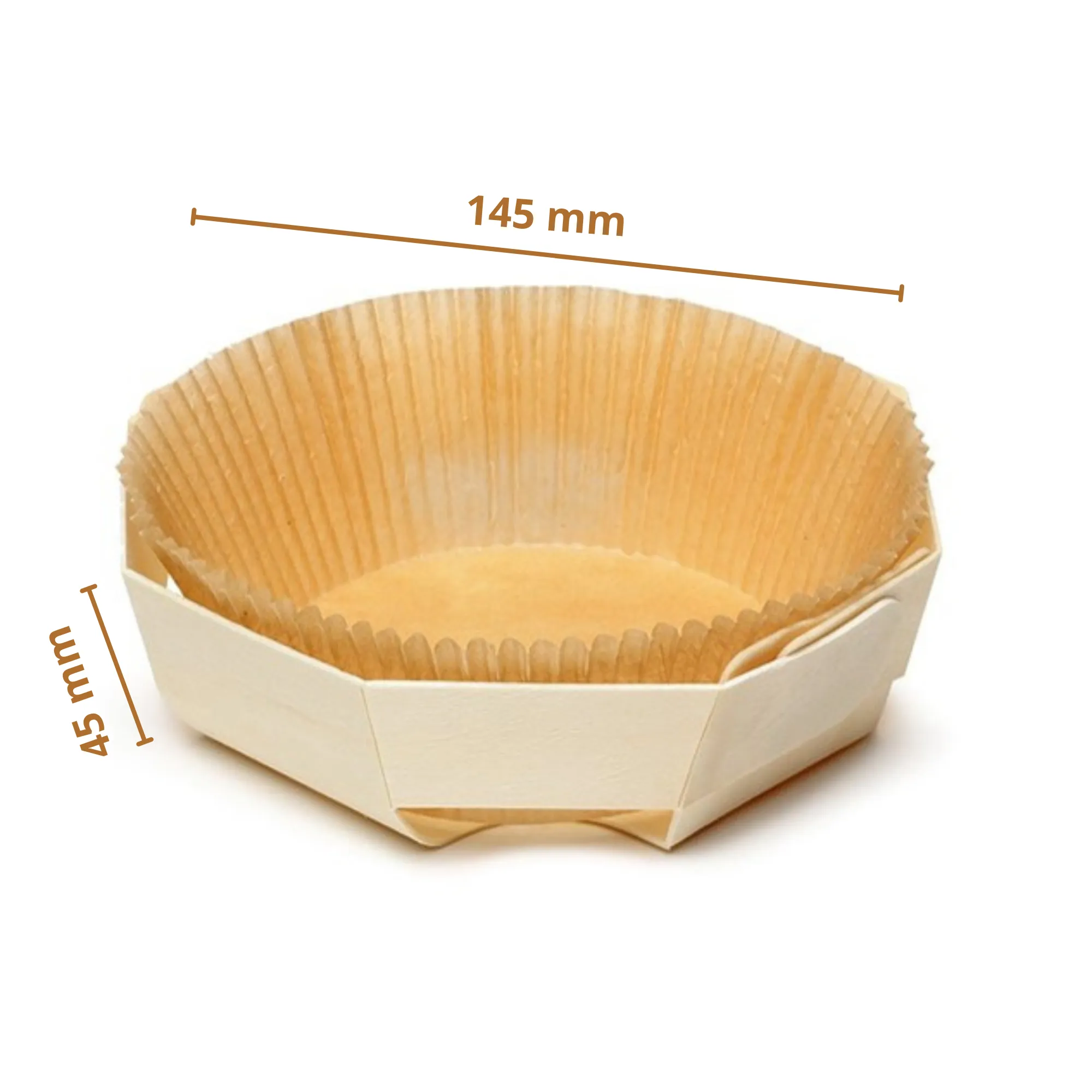 Esslly Wooden Baking Molds with Paper Liners (8 Trays   24 Liners) – Reusable, Eco-Friendly, and Oven-Safe