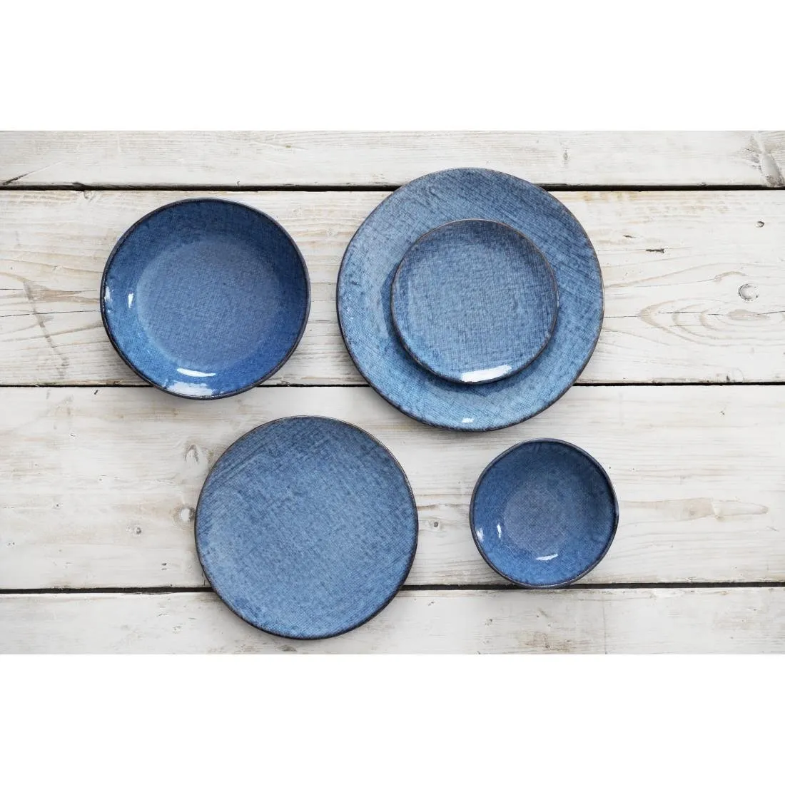 FU223 Olympia Denim Blue Coupe Bowls 220mm (Pack of 6)