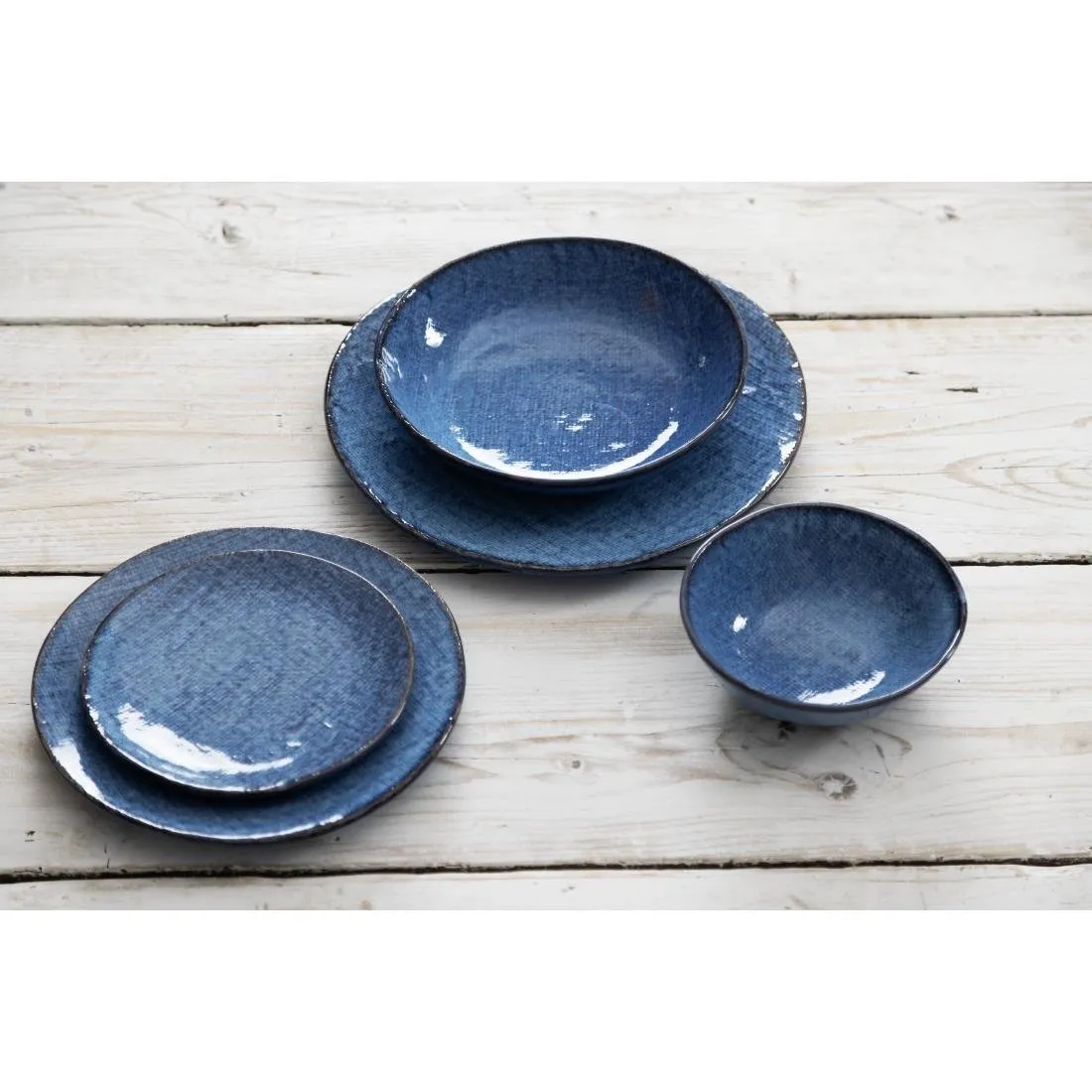 FU223 Olympia Denim Blue Coupe Bowls 220mm (Pack of 6)