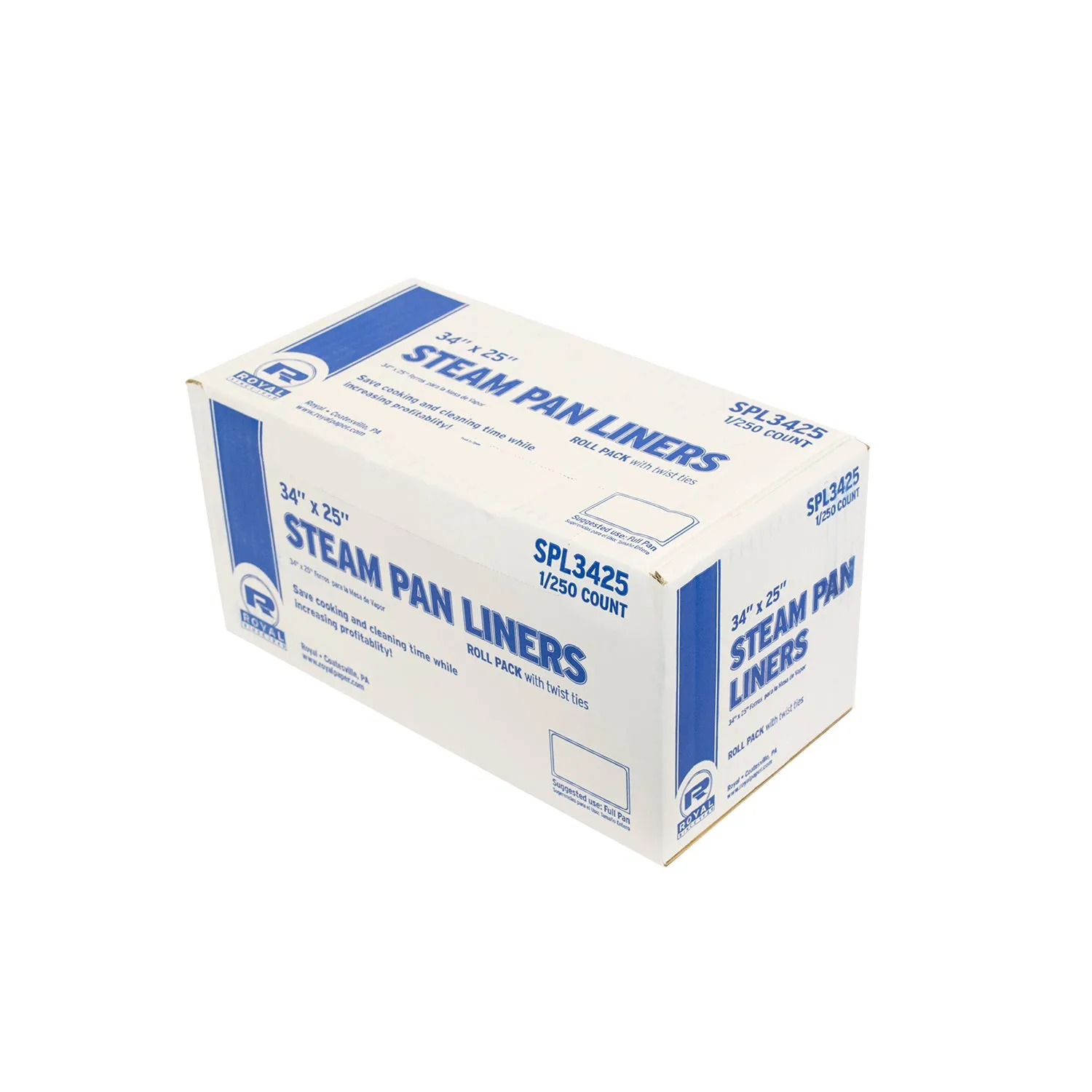 Full Pan Steam Pan Liners with Twist Ties, Pack of 250