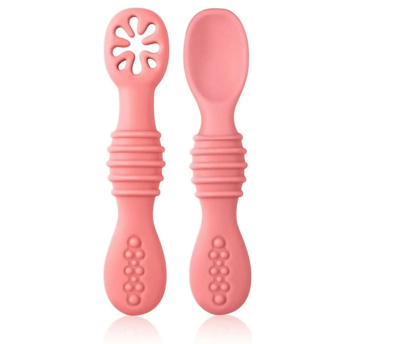 Gentle Silicone Baby Feeding Spoons for First Stage Feeding