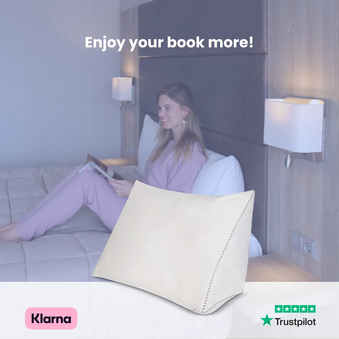 HappyDuvet Reading Cushion | 45x60 cm - Adjustable with zip - Pressure distribution effect