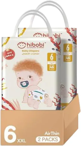 Hibobi Airthin Baby Pants, Size 6, XXL, 16 kg,  2 X 46 Diapers
