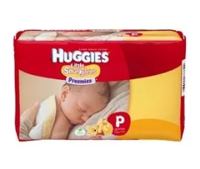 HUGGIES Snug & Dry Ultra-Trim Preemie Diaper, Case of 180