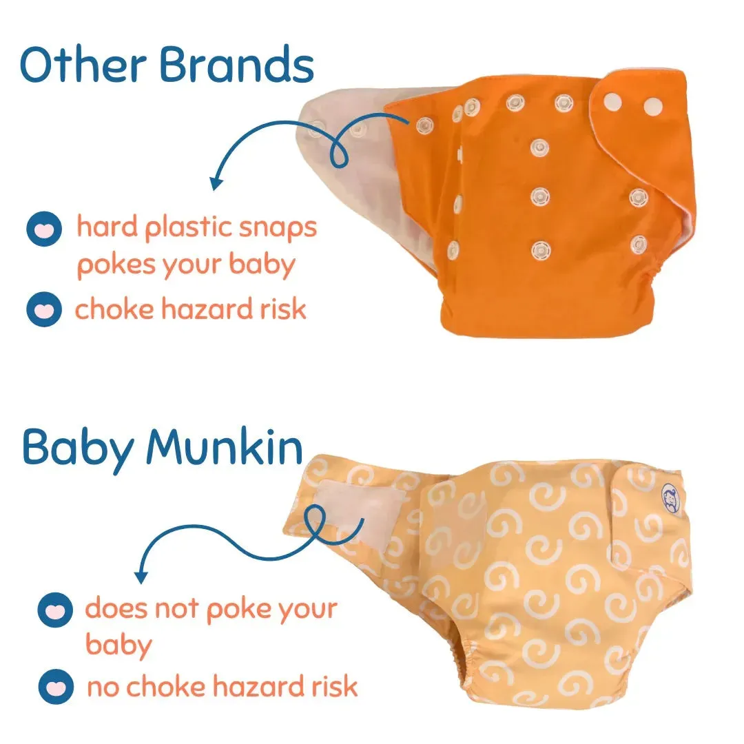 Infant Reusable Diapers | Kaleido | Velcro Closure | With 2 Diaper Pads Free