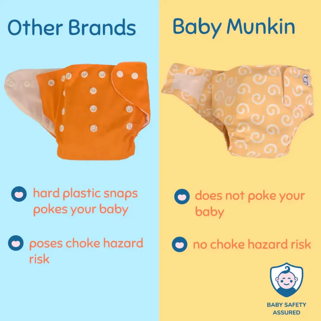 Infant Reusable Diapers | Kaleido | Velcro Closure | With 2 Diaper Pads Free