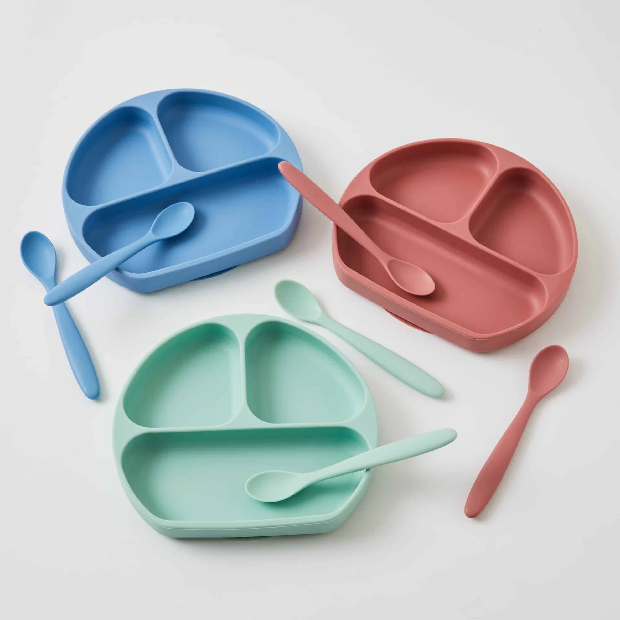 JIGGLE & GIGGLE - SILICONE DINNER SET: BLUE