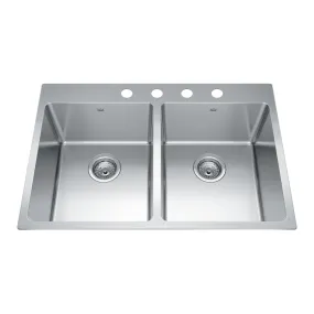 Kindred 31" Brookmore Drop In Kitchen Sink - BDL2131-9-4N